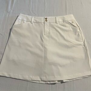 Lilly Pulitzer Luxletic White Skirt with Gold Accents